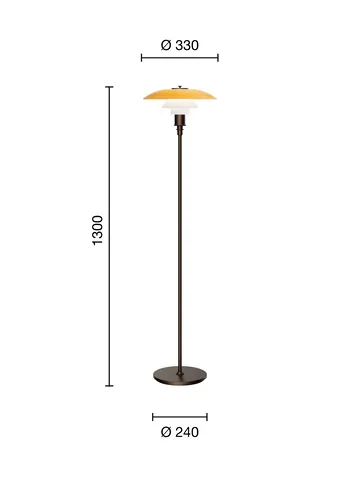 Lampa podłogowa PH 3½-2½ Centenary Edition - Amber-opal white - Louis Poulsen