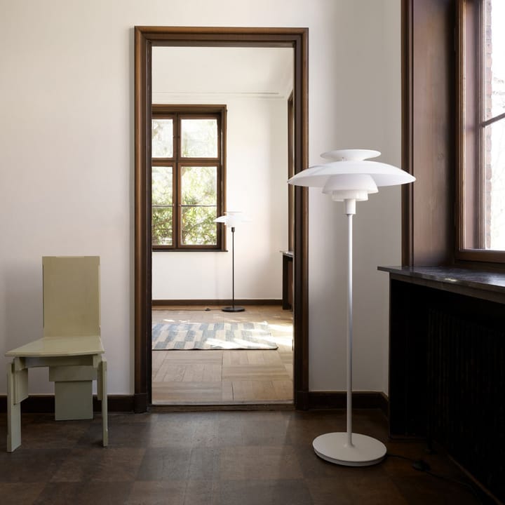 Lampa podłogowa PH 80, Biały-białe szkło opalowe Louis Poulsen