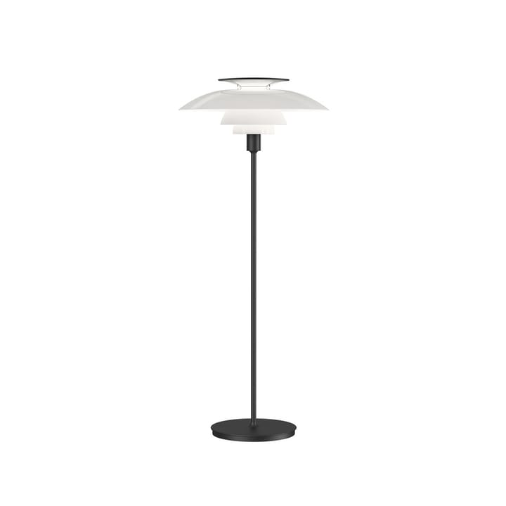 Lampa podłogowa PH 80 dimmowalna - Czarny-biały opalowy akryl - Louis Poulsen