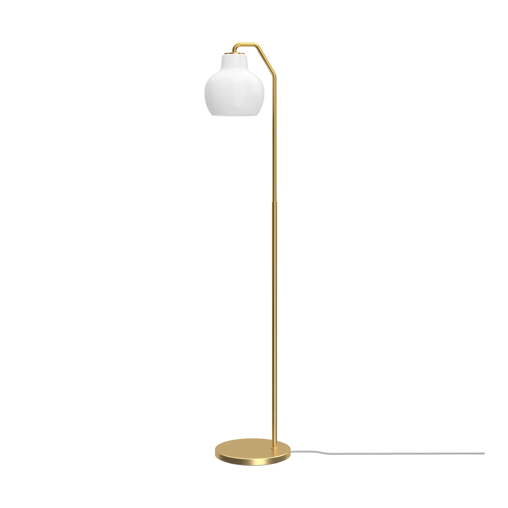 Lampa podłogowa VL Ring Crown, Mosiężny-opalowe szkło Louis Poulsen