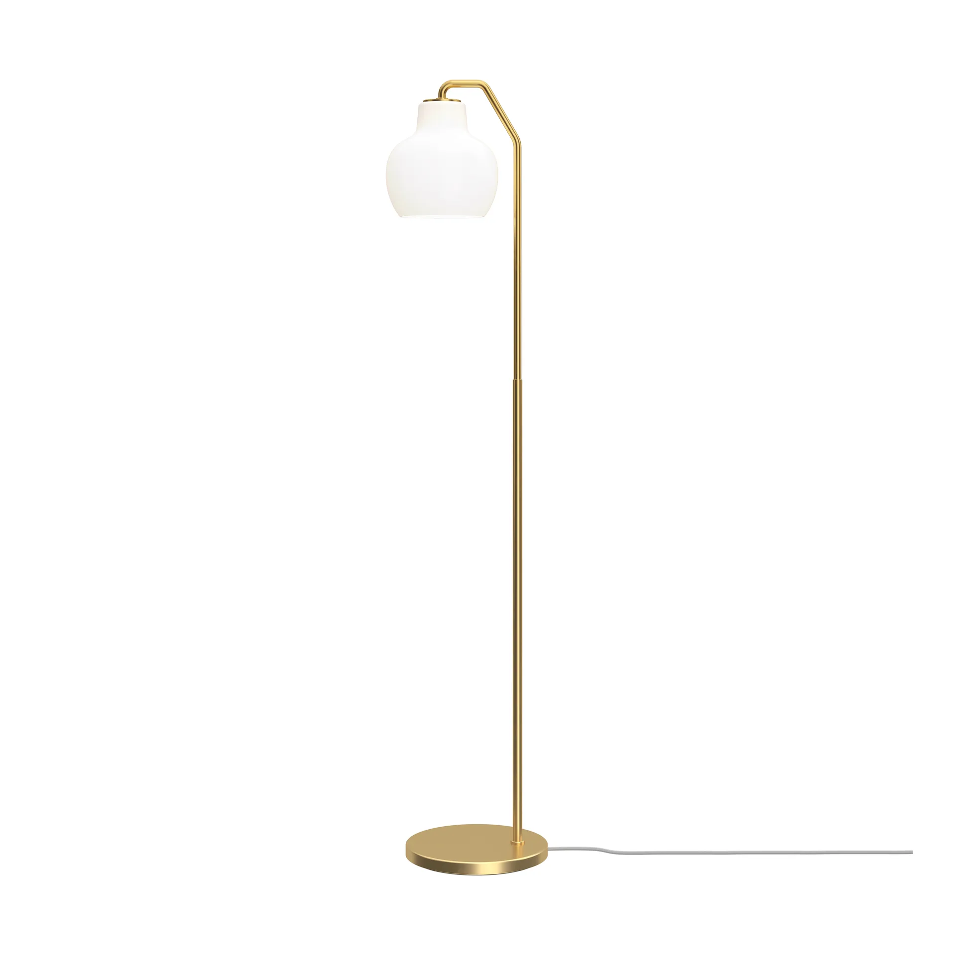 Lampa podłogowa VL Ring Crown, Mosiężny-opalowe szkło Louis Poulsen
