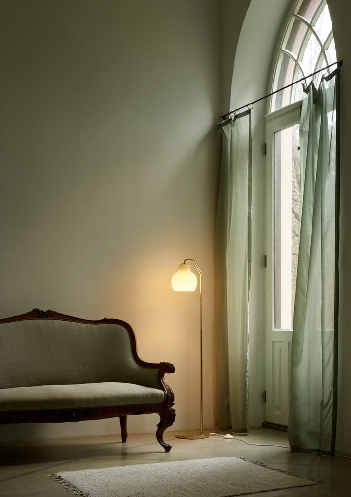 Lampa podłogowa VL Ring Crown, Mosiężny-opalowe szkło Louis Poulsen