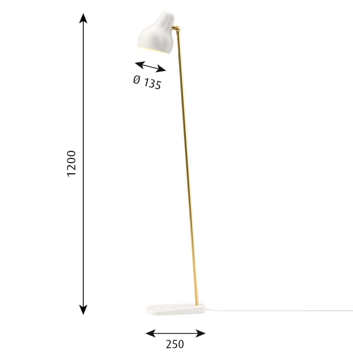 Lampa podłogowa VL38, Biały Louis Poulsen