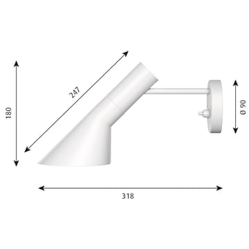 Lampa ścienna AJ - Biały - Louis Poulsen