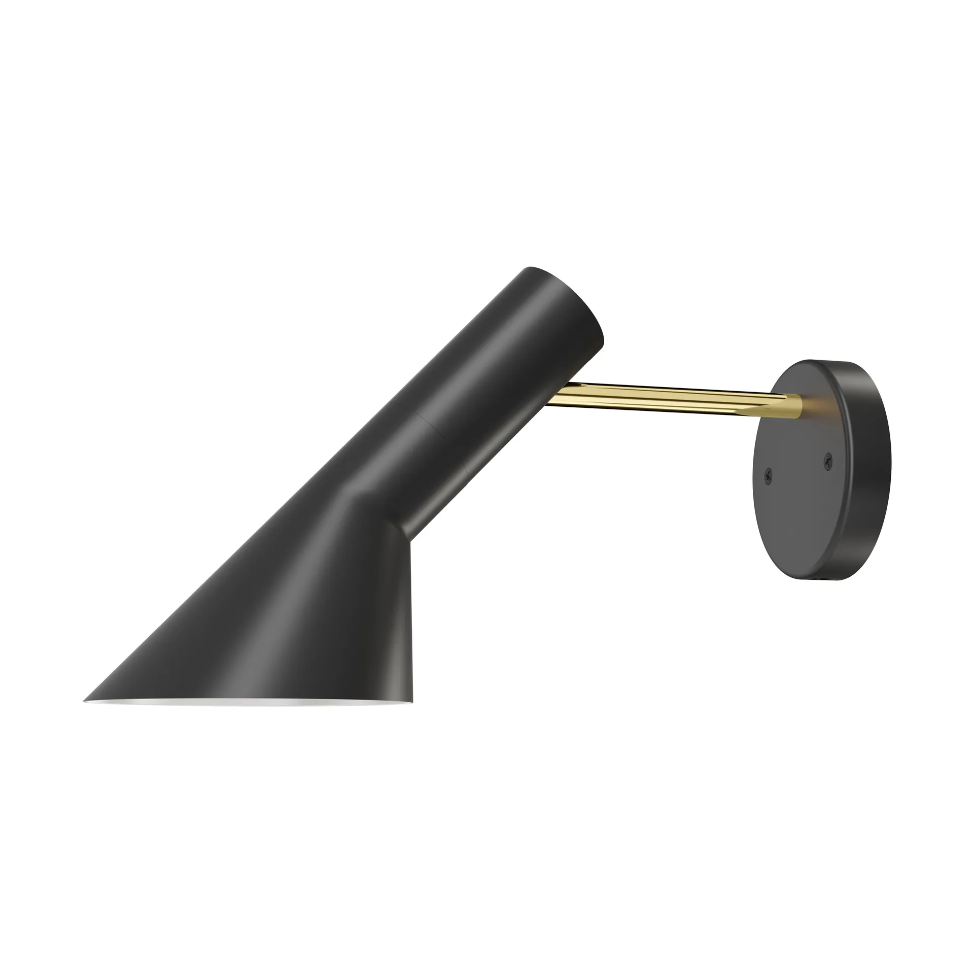 Lampa ścienna AJ instalacja stała bez włącznika, Brass-black Louis Poulsen