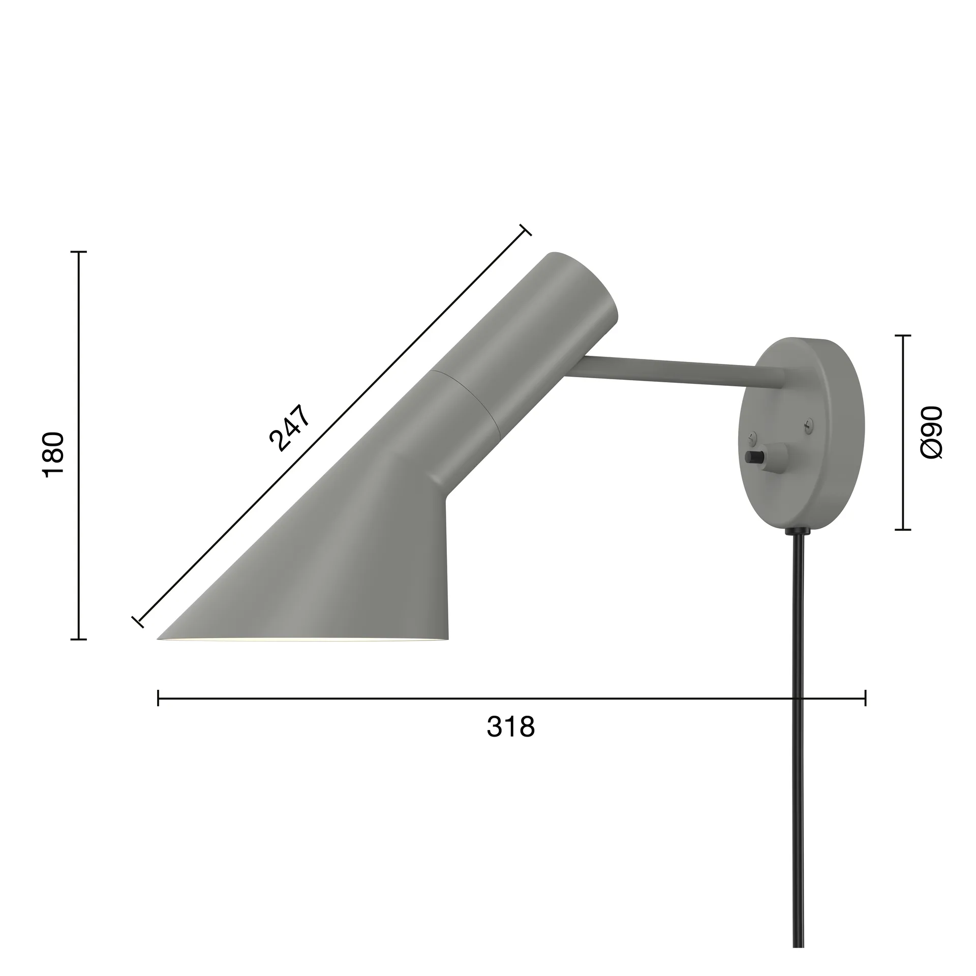 Lampa ścienna AJ, Warm grey Louis Poulsen