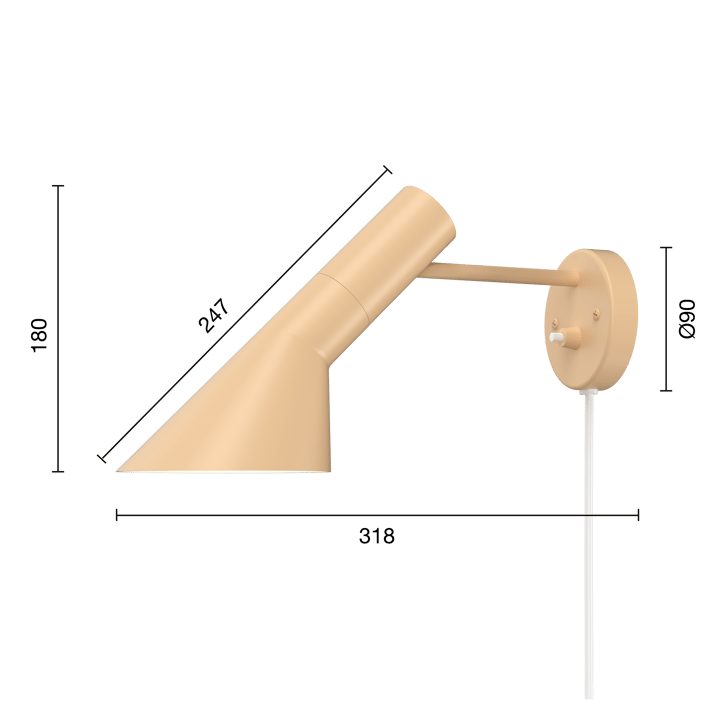 Lampa ścienna AJ, Warm sand Louis Poulsen