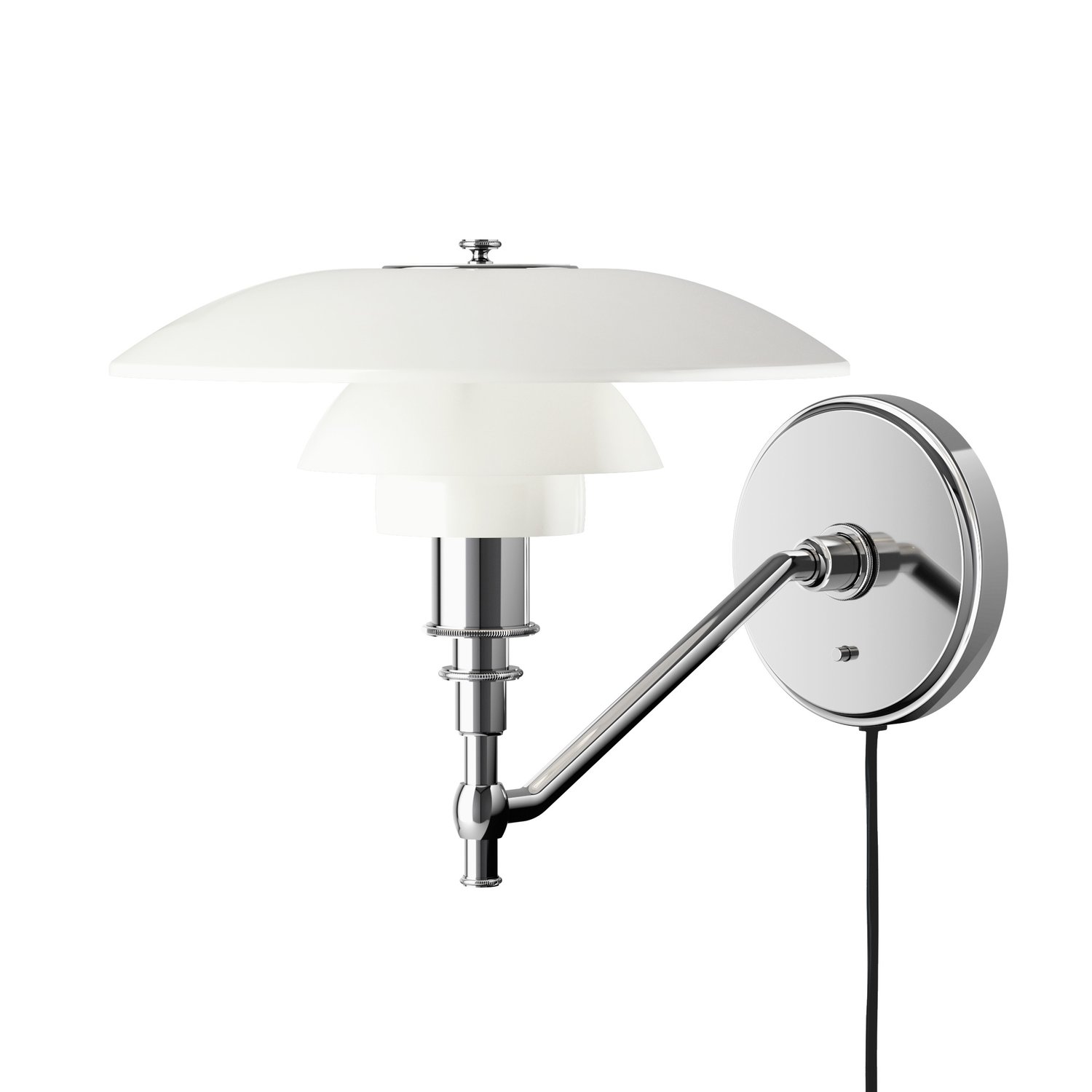 Louis Poulsen Lampa ścienna PH 3/2 Chrom | Skandynawski Design | Lampy ścienne | Srebrny kolor