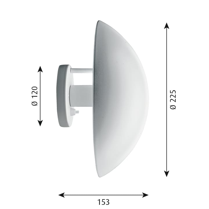 Lampa ścienna PH Hat Ø22,5 cm, Biały Louis Poulsen