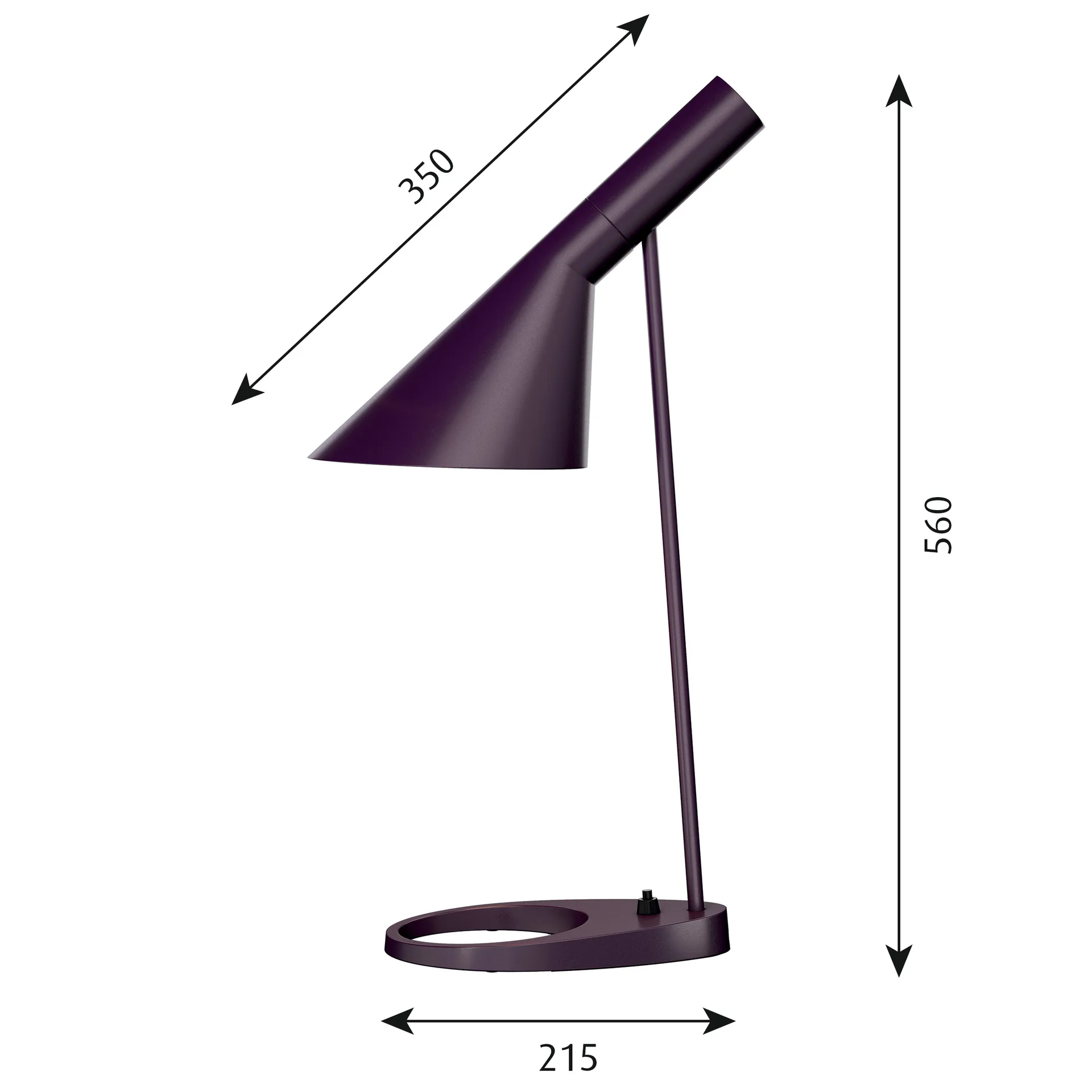 Lampa stołowa AJ, Aubergine Louis Poulsen