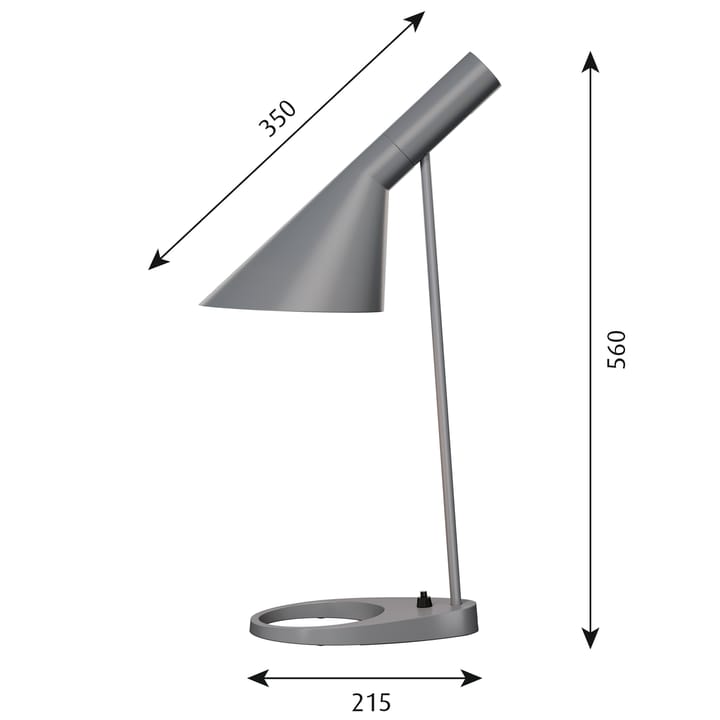 Lampa stołowa AJ, Ciemnoszary Louis Poulsen