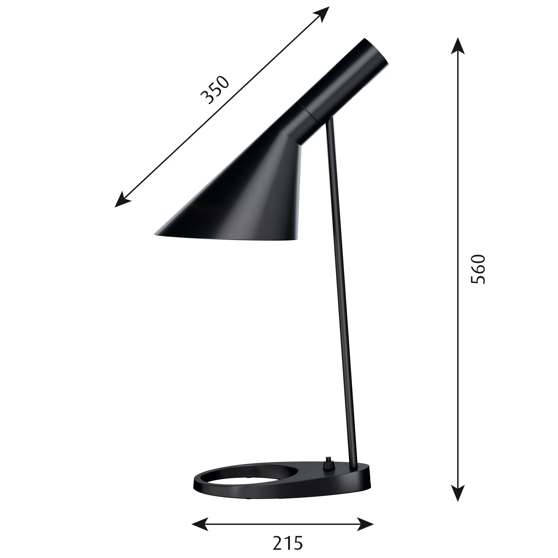 Lampa stołowa AJ, Czarny Louis Poulsen