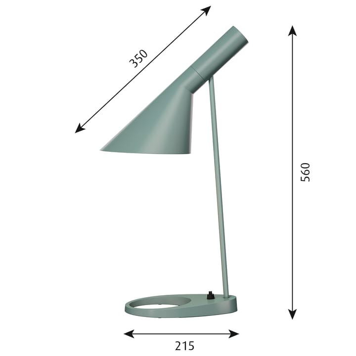 Lampa stołowa AJ, Jasny w kolorze ropy naftowej Louis Poulsen