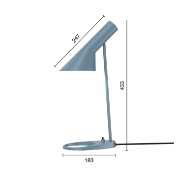 Lampa stołowa AJ MINI - Dusty blue - Louis Poulsen