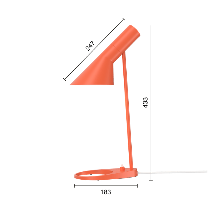 Lampa stołowa AJ MINI, Electric orange Louis Poulsen