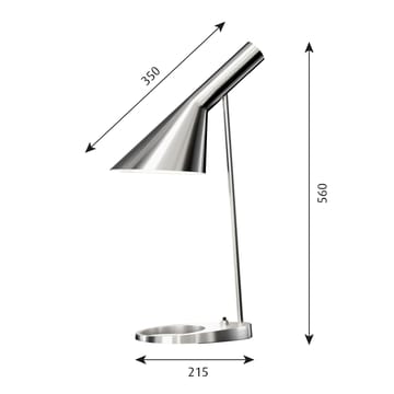 Lampa stołowa AJ - Stal nierdzewna polerowana - Louis Poulsen