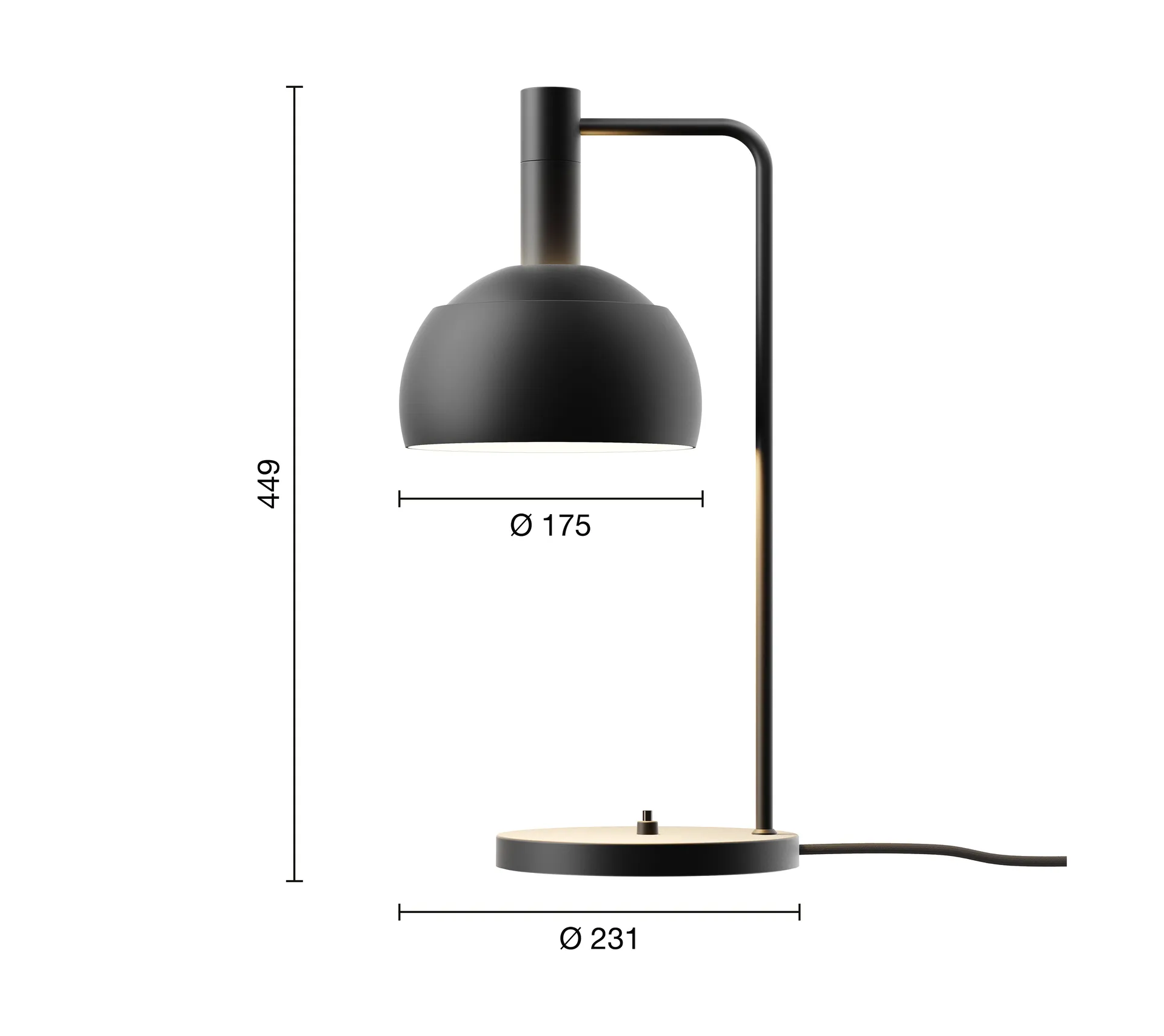 Lampa stołowa FJ Elements Ø17,5 cm, Black Louis Poulsen