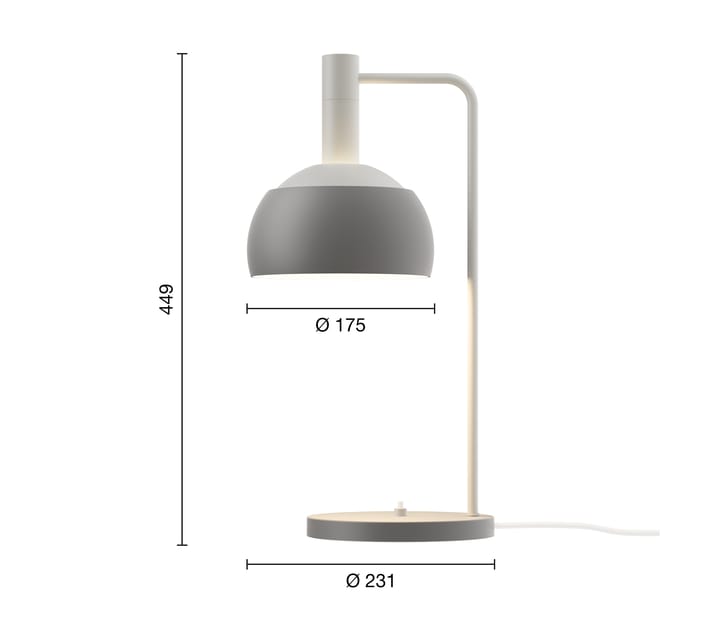 Lampa stołowa FJ Elements Ø17,5 cm, Original grey Louis Poulsen