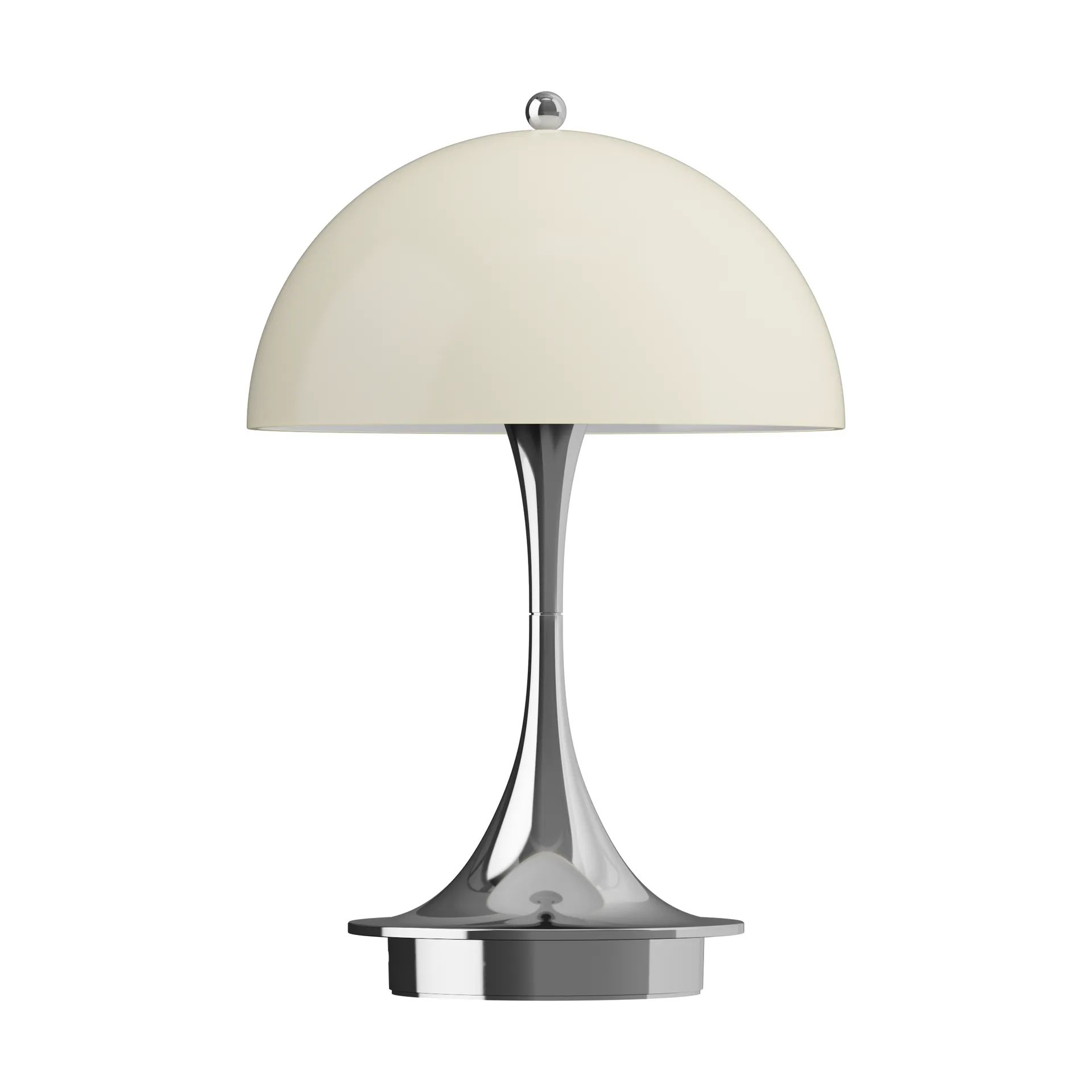 Lampa stołowa Panthella 160 Portable v3, Chrome opal beige Louis Poulsen