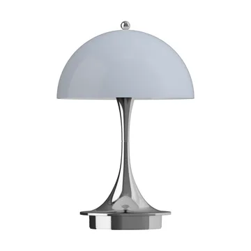 Lampa stołowa Panthella 160 Portable v3 - Chrome opal bluegrey - Louis Poulsen