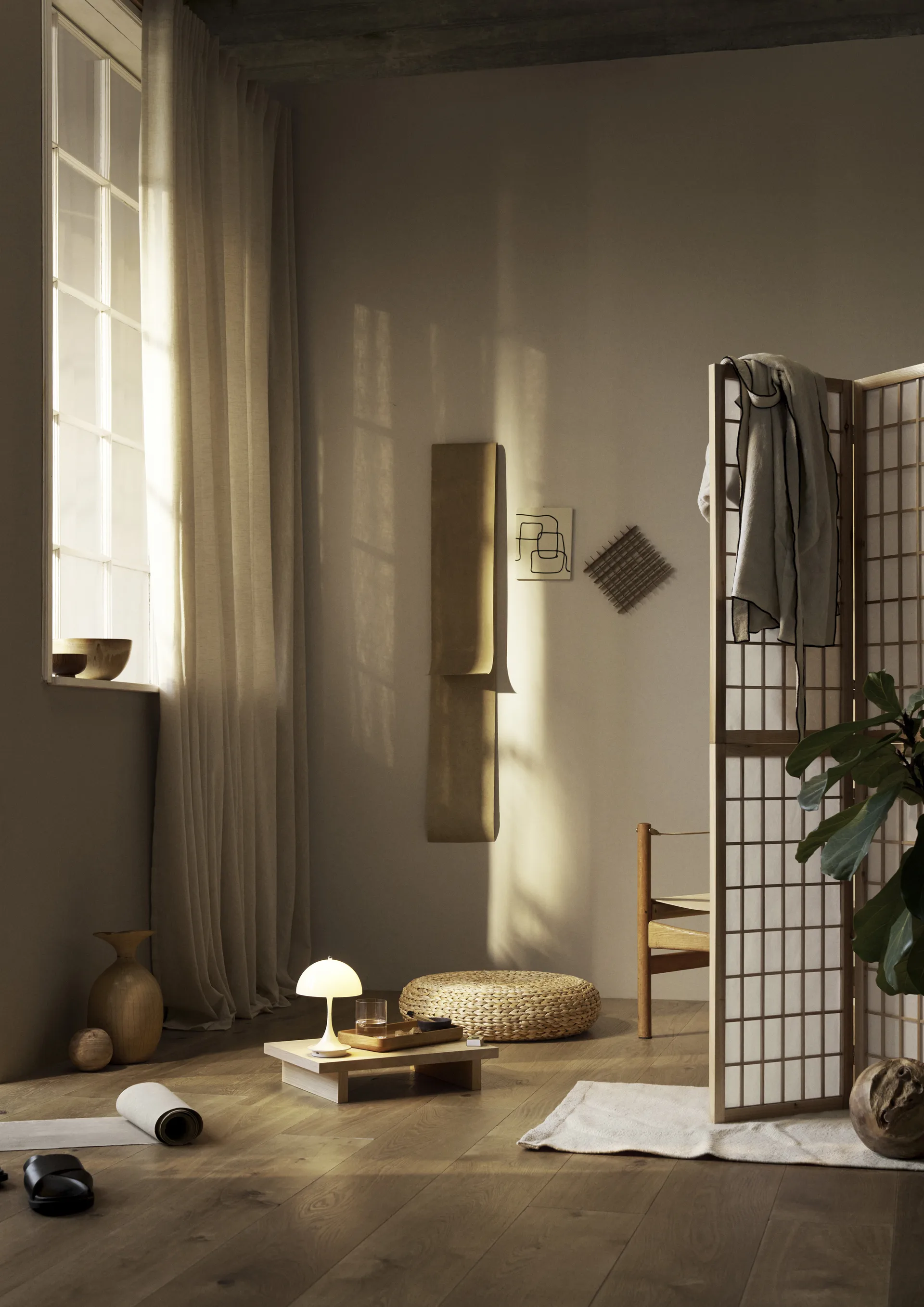 Lampa stołowa Panthella 160 Portable v3, Opal beige Louis Poulsen