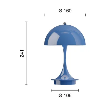 Lampa stołowa Panthella 160 Portable v3 - Opaque indigo - Louis Poulsen