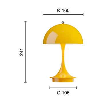 Lampa stołowa Panthella 160 Portable v3 - Opaque yellow - Louis Poulsen