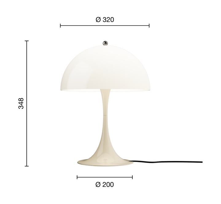 Lampa stołowa Panthella 320, Opal beige Louis Poulsen