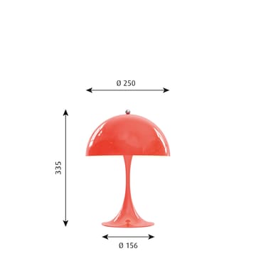 Lampa stołowa Panthella MINI - Koral - Louis Poulsen