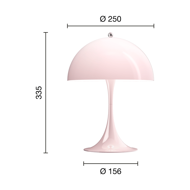 Lampa stołowa Panthella MINI - Pale rose - Louis Poulsen