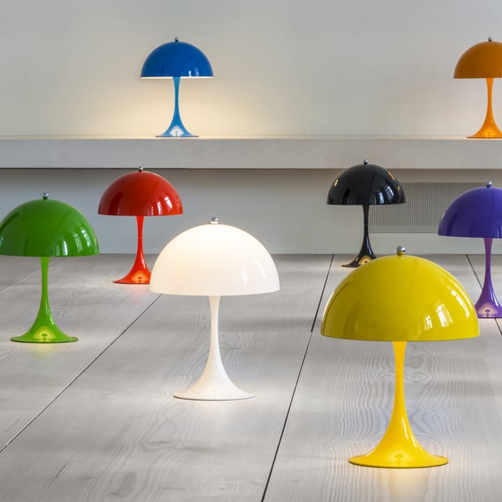 Lampa stołowa Panthella MINI, Szaryopalowy akryl Louis Poulsen