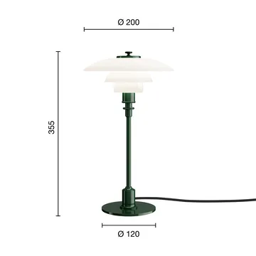 Lampa stołowa PH 2/1 - Błyszcząca ciemna zieleń - Louis Poulsen