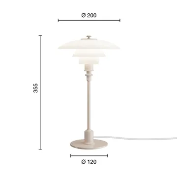 Lampa stołowa PH 2/1 - Błyszczący beż - Louis Poulsen