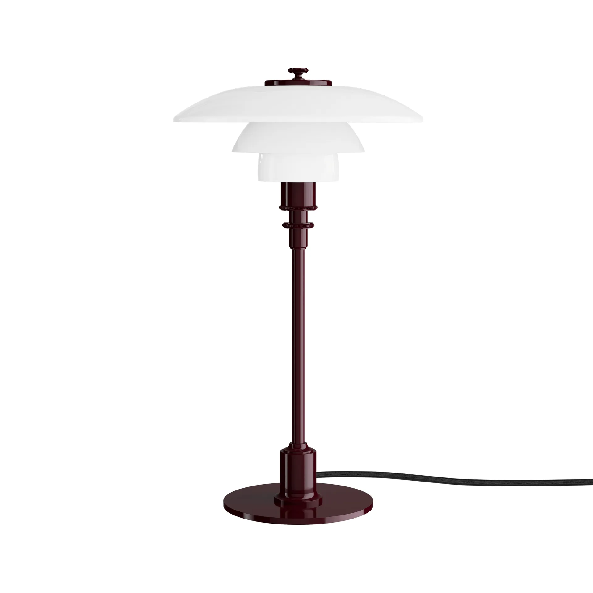 Lampa stołowa PH 2/1, Błyszczący burgund Louis Poulsen
