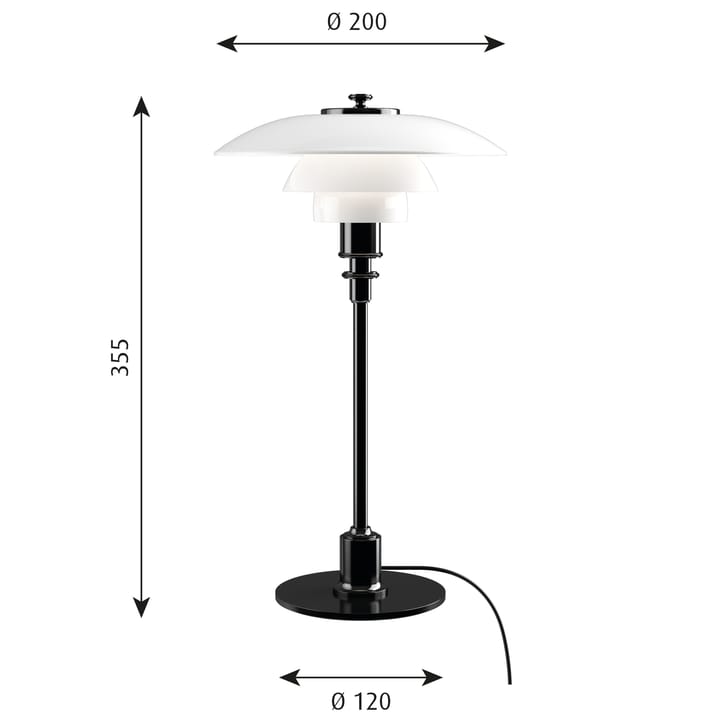 Lampa stołowa PH 2/1 - Czarny - Louis Poulsen