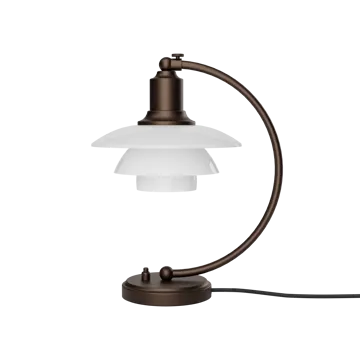 Lampa stołowa PH 2/2 Luna - Aged brass-szkło opalowe - Louis Poulsen