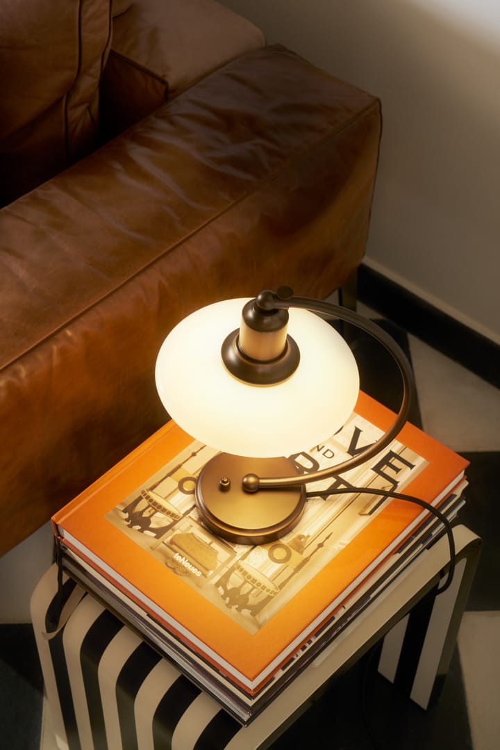 Lampa stołowa PH 2/2 Luna, Aged brass-szkło opalowe Louis Poulsen
