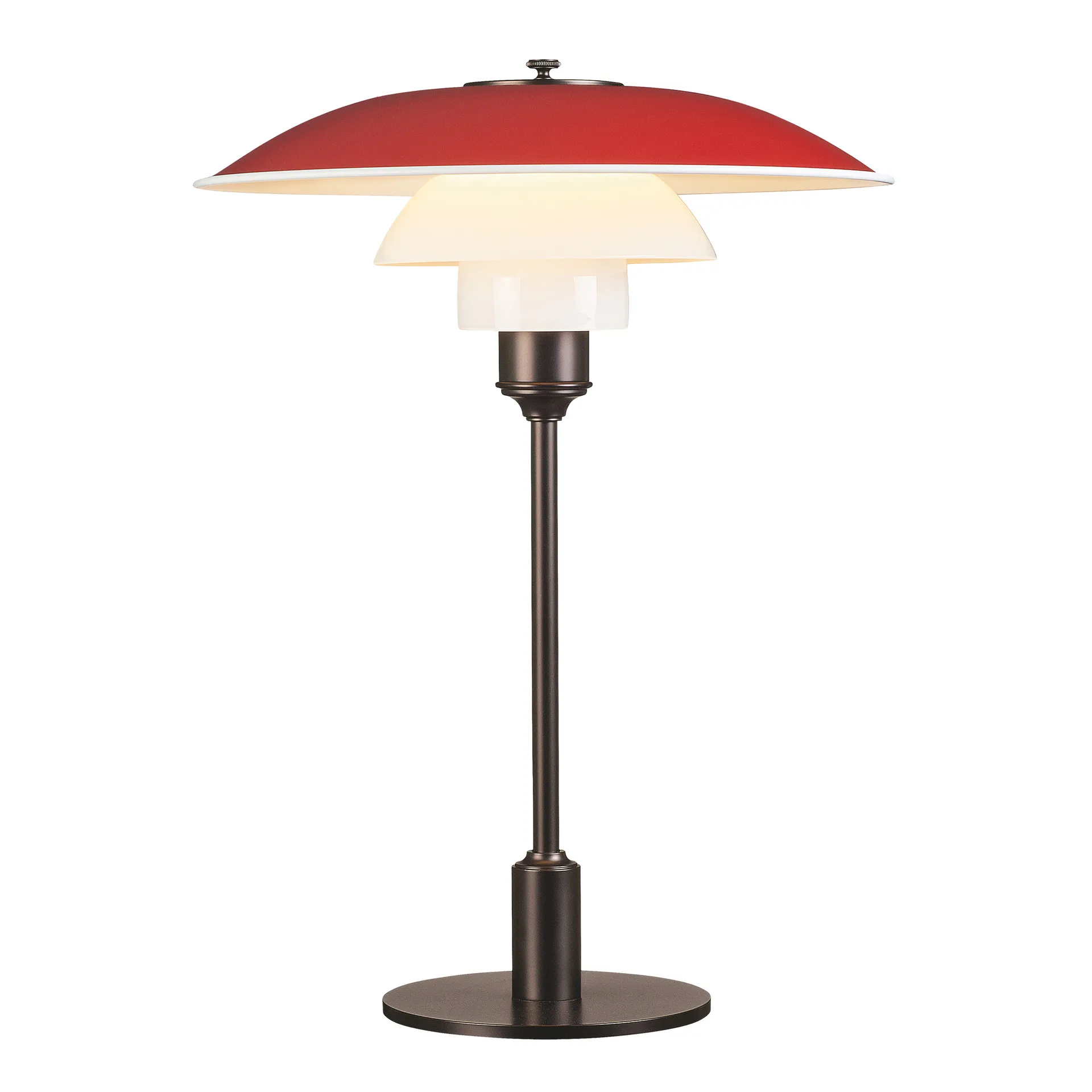 Lampa stołowa PH 3½-2½, Czerwony Louis Poulsen