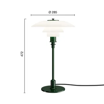 Lampa stołowa PH 3/2 - Błyszcząca ciemna zieleń - Louis Poulsen