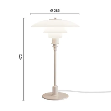 Lampa stołowa PH 3/2 - Błyszczący beż - Louis Poulsen