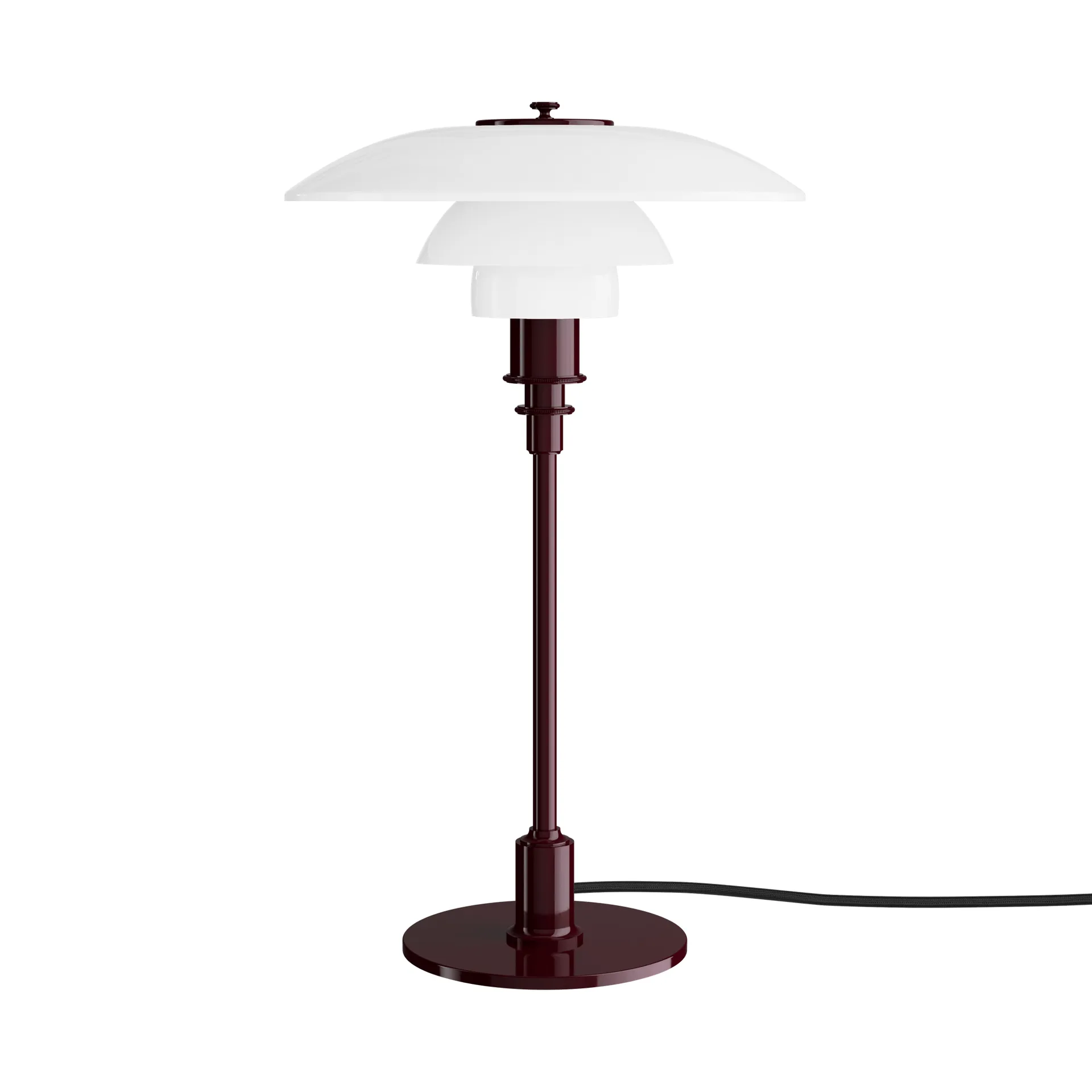Lampa stołowa PH 3/2, Błyszczący burgund Louis Poulsen