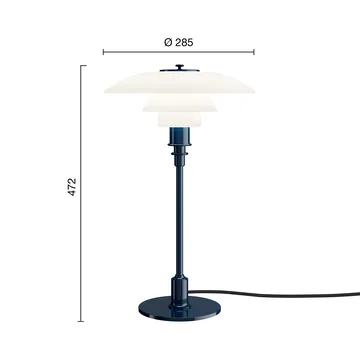 Lampa stołowa PH 3/2 - Błyszczący ciemnoniebieski - Louis Poulsen