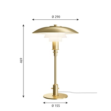 Lampa stołowa PH 3/2 Limited Edition - Mosiądz-szkło opalowe - Louis Poulsen