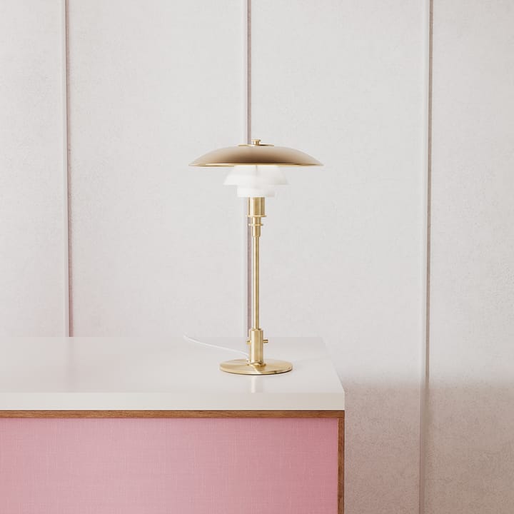 Lampa stołowa PH 3/2 Limited Edition - Mosiądz-szkło opalowe - Louis Poulsen