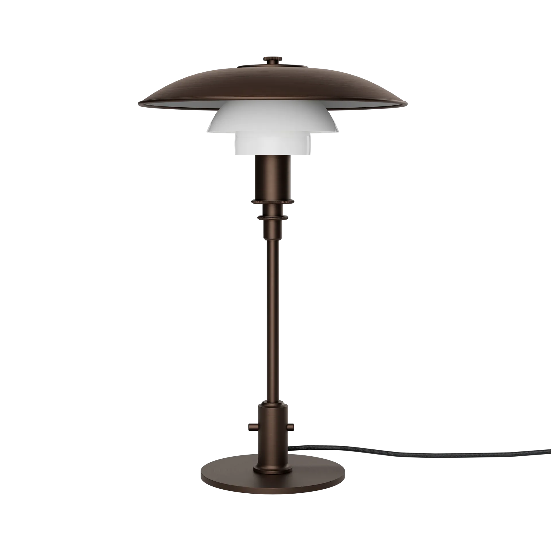 Lampa stołowa PH 3/2 Luna, Aged brass-szkło opalowe Louis Poulsen