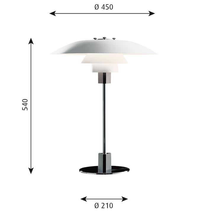 Lampa stołowa PH 4/3, Biały Louis Poulsen