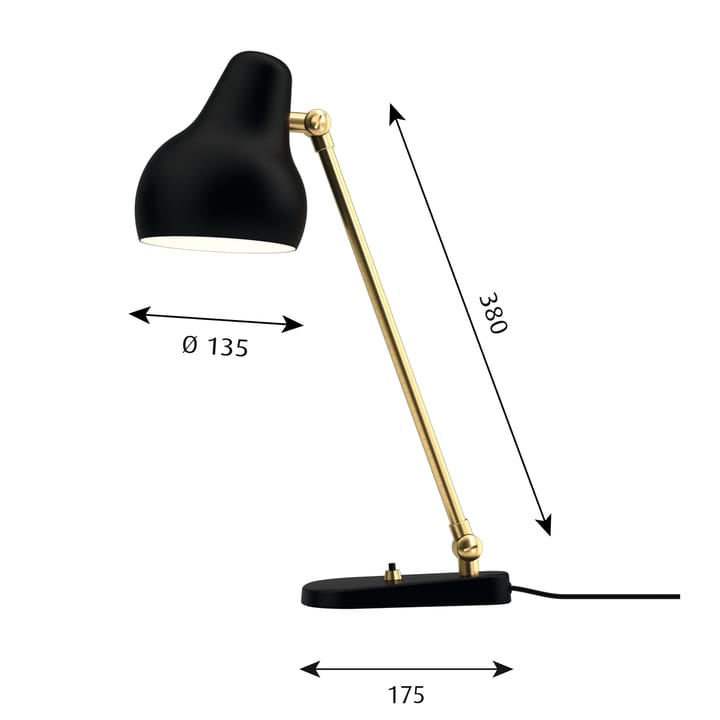Lampa stołowa VL38, Czarny Louis Poulsen