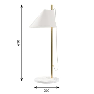 Lampa stołowa Yuh - Biały mosiądz - Louis Poulsen