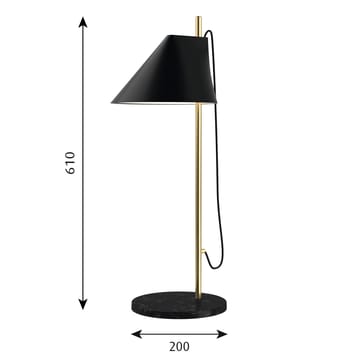 Lampa stołowa Yuh - Czarny-mosiądz - Louis Poulsen