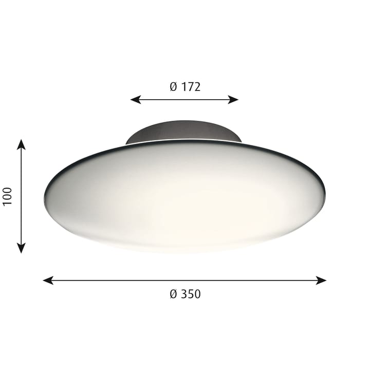 Lampa sufitowa-lampa ścienna AJ Eklipta Ø35 cm - Biały opal - Louis Poulsen